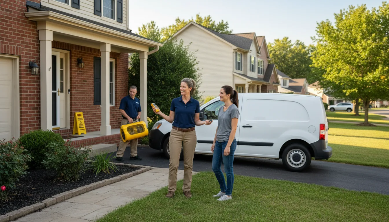 Residential water damage restoration in Wind Gap, PA